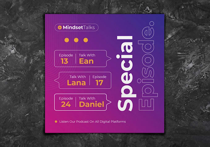 design podcast cover art, album or episode artwork