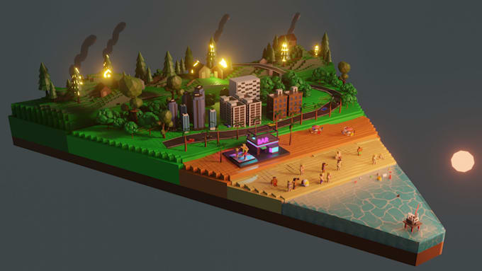 create a low poly model with uv unwrap
