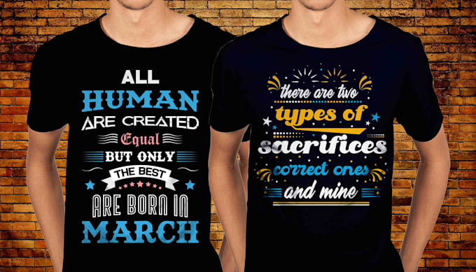 design creative typography and custom t shirts