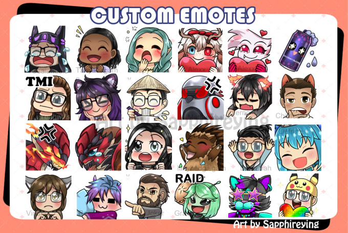 Draw custom badges for twitch and discord by Sapphireying