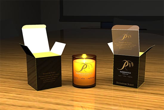 design packaging box with labeling