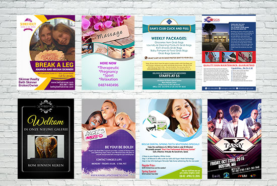 design unique flyer, bifold, trifold brochure
