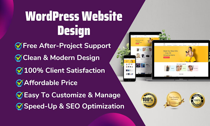create revamp wordpress website design or ecommerce website