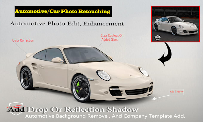 do car photo editing and automotive image background remove quickly