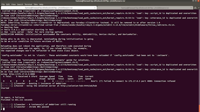 write automated js c sharp selenium tests cases with docker