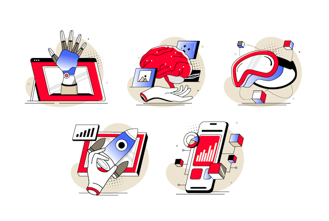 design unique custom icon set for your website