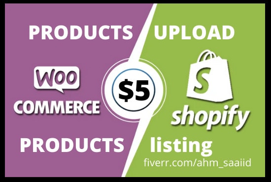 upload products in woocommerce and shopify store