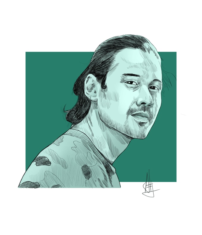 Draw minimalist portrait sketch of your photo by Fajar090 | Fiverr