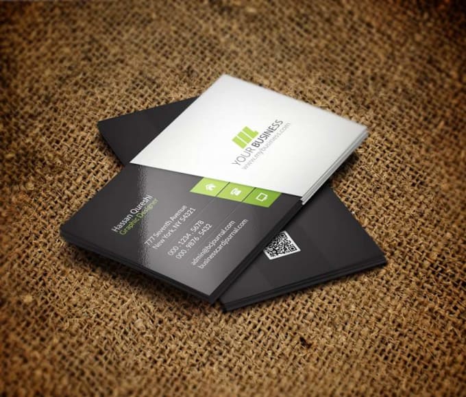 design two double sided professional business cards