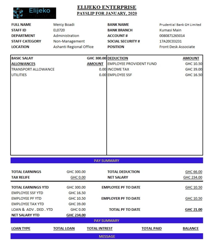 Prepare a complete automated monthly payroll on ms excel by Aashir355