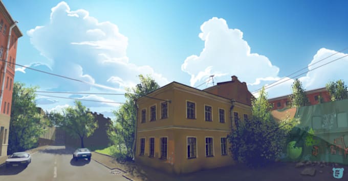draw anime or traditional style backgrounds for you no ai