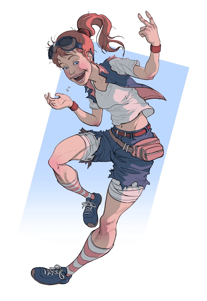 draw a character or scene in comic book style