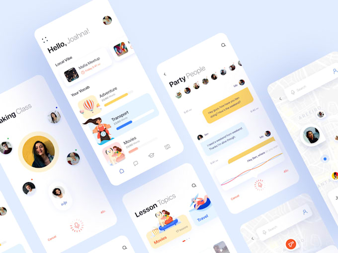 create a unique mobile app UI UX design