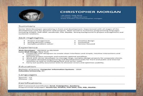 make professional cv, resume and cover letter