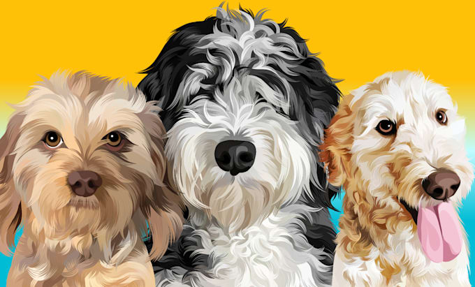 draw your pet into vector cartoon