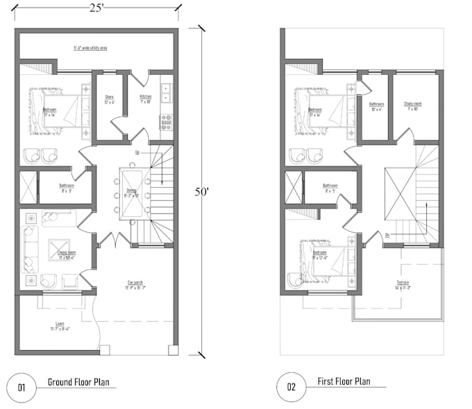 draw 2d floor plan in 24 hours