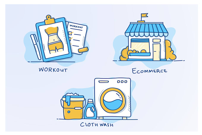 design hand drawn icons, custom icons and vector icon set
