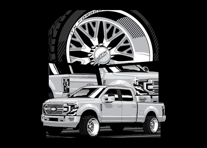draw vector cartoon car illustration for your t shirt
