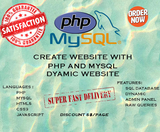 create php, mysql website or fix issues