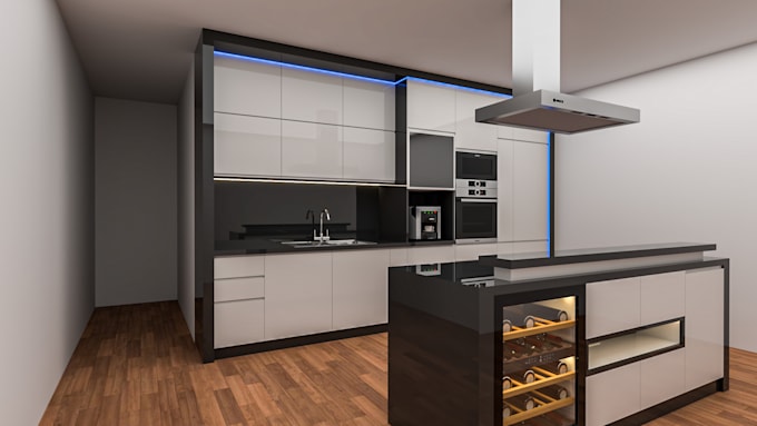 do realistic kitchen rendering
