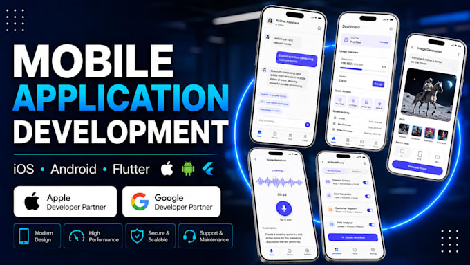 develop IOS and android apps using flutter cross platform