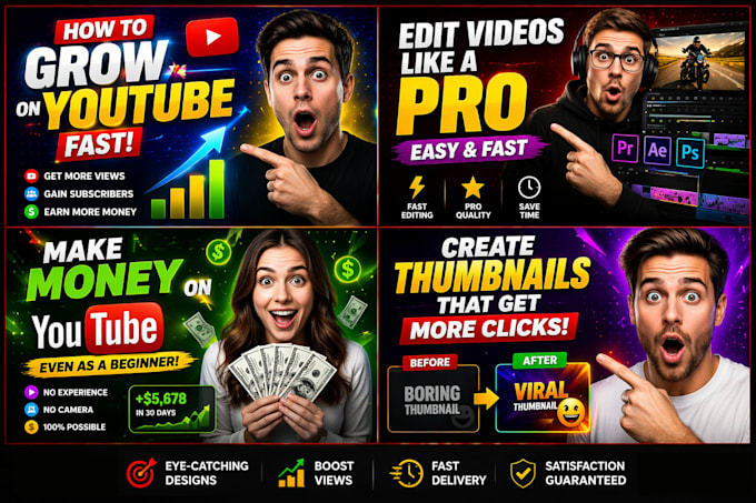 design viral youtube thumbnails with high CTR within 24 hours