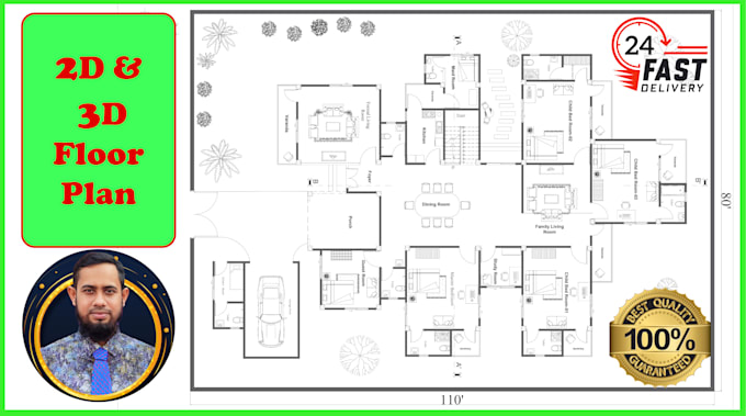 draw architectural floor plan drawing in autocad