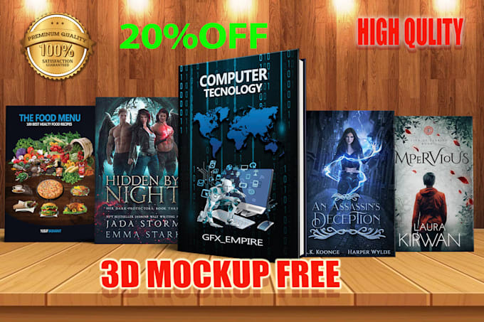 create unique ebook or book cover design 4hours