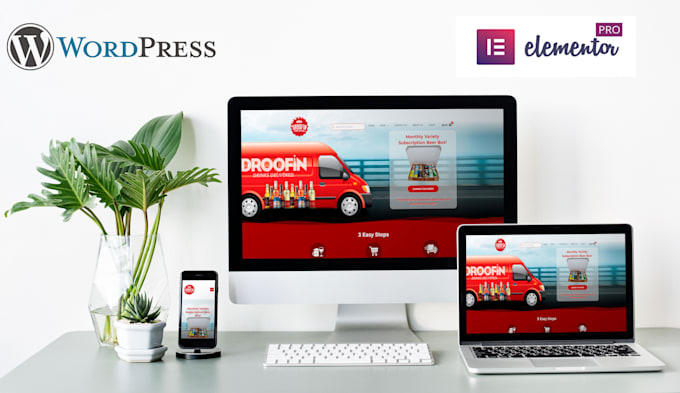design a wordpress website using elementor