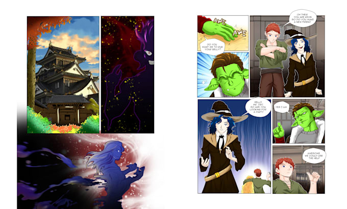 making you coloring comic in manga style