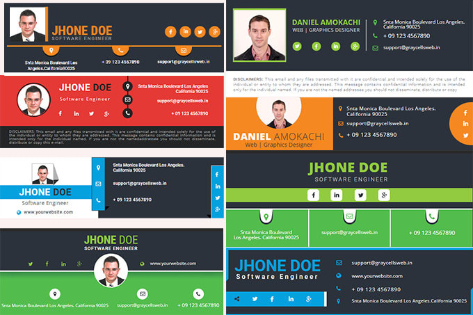 design clickable HTML email signature