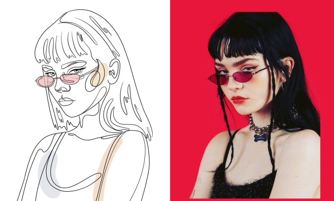 Draw Minimalist Lineart Portrait By Micafernandez Fiverr 