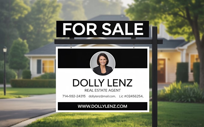 design luxury real estate yard sign realtor open house for sale rent just sold