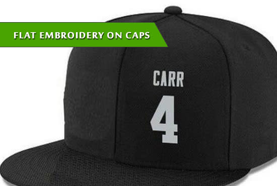 3d puff and flat embroidery for cap and visor