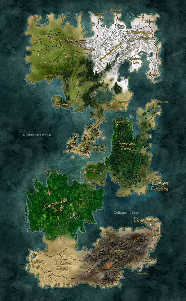 create a fantasy map for table top gaming