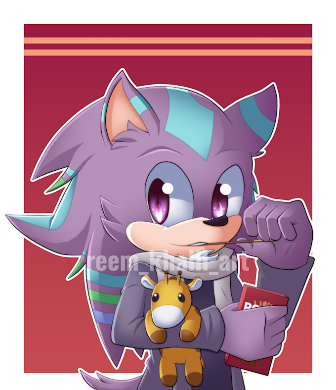 draw a character in my sonic style