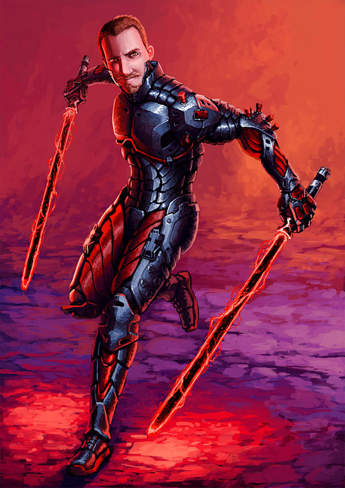 draw your character in semi realistic artstyle