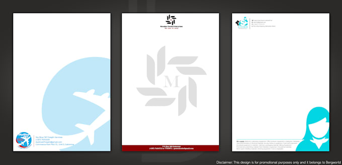 design a letterhead for your company