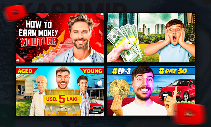 design catchy youtube thumbnail