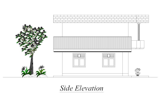 draw architectural 2d drawings floor plan using auto cad