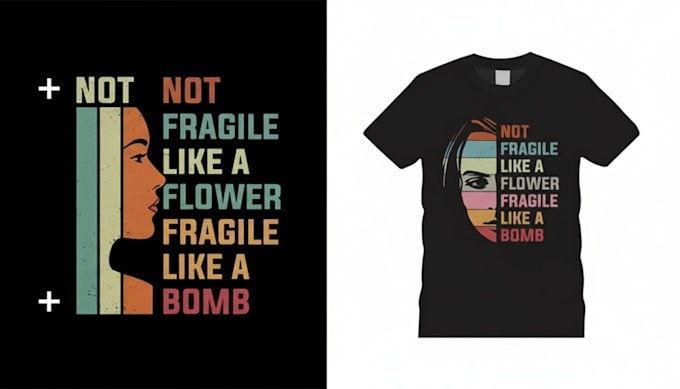 create a typography t shirt design
