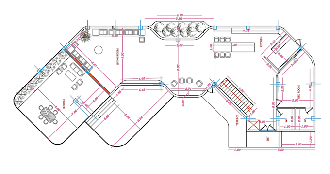 create architectural 2d and 3d floor plan, section, etc