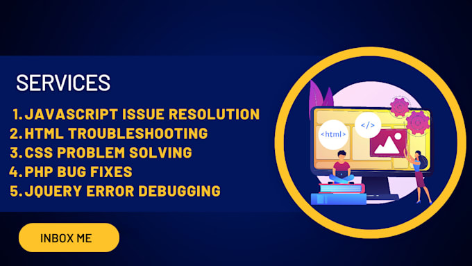 fix bugs in javascript, PHP, HTML, CSS, jquery and python