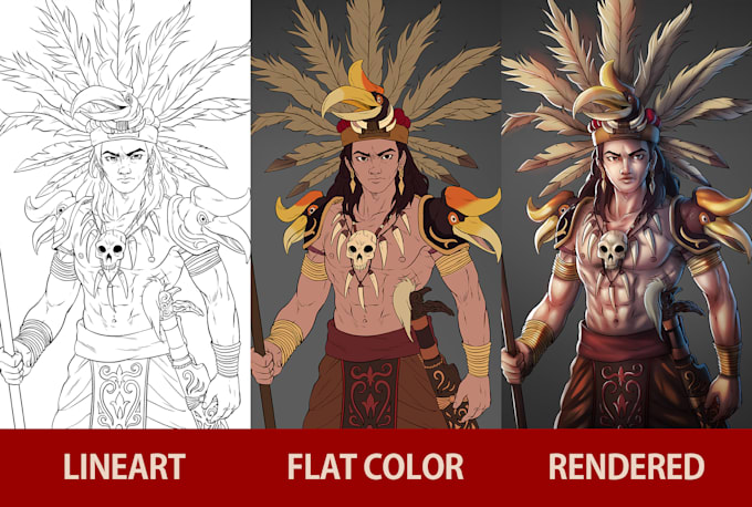 draw character illustration for comics, book cover, etc