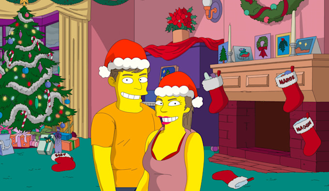 draw couple or family yellow cartoon characters in 24 hours