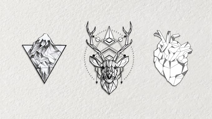 make geometric tattoo design