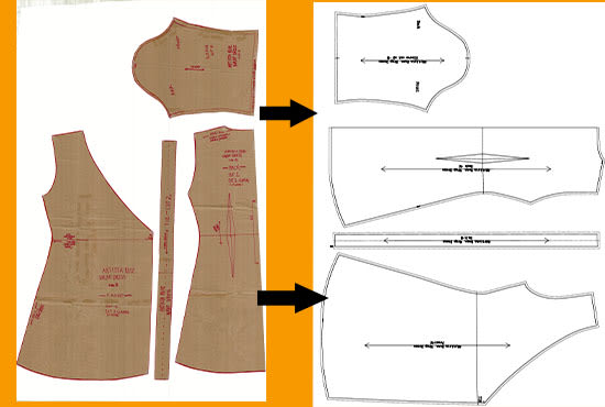 digitize your hand mad pattern and provide you digital file