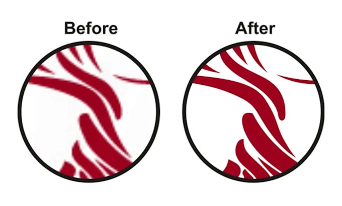 change blurred logo to vector