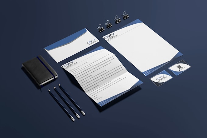 design real estate logo business card and letterhead