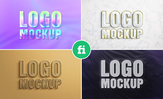 do 10,000 professional logo mockup designs for stunning and premium branding